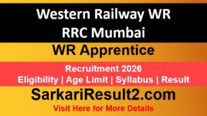 Railway RRC WR Apprentice Online Form 2026 for 5349 Post